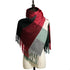 Plaid shawl elegant socialite style